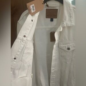 Lucky Brand women’s XL white denim jacket NWT
